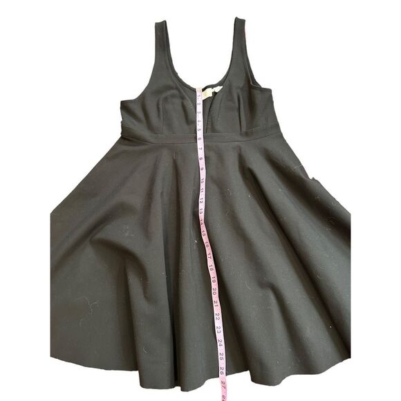 Alice & Uo Scoop Neck Fit and Flare Mini Black Dress Large V-Neck Sexy Date - Picture 7 of 9